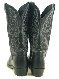 Justin Wicked Black Leather Western Cowboy Boots Pointy Toe Mexico Men