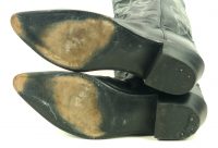 Justin Wicked Black Leather Western Cowboy Boots Pointy Toe Mexico Men