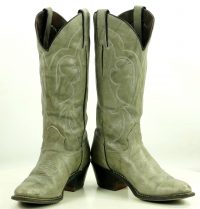 Kenny Rogers Marbled Gray Leather Cowboy Western Boots Vintage US Made Women