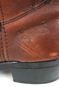 Landis Distressed Brown Biker Boots Square Toe Vintage Biltrite Soles Men