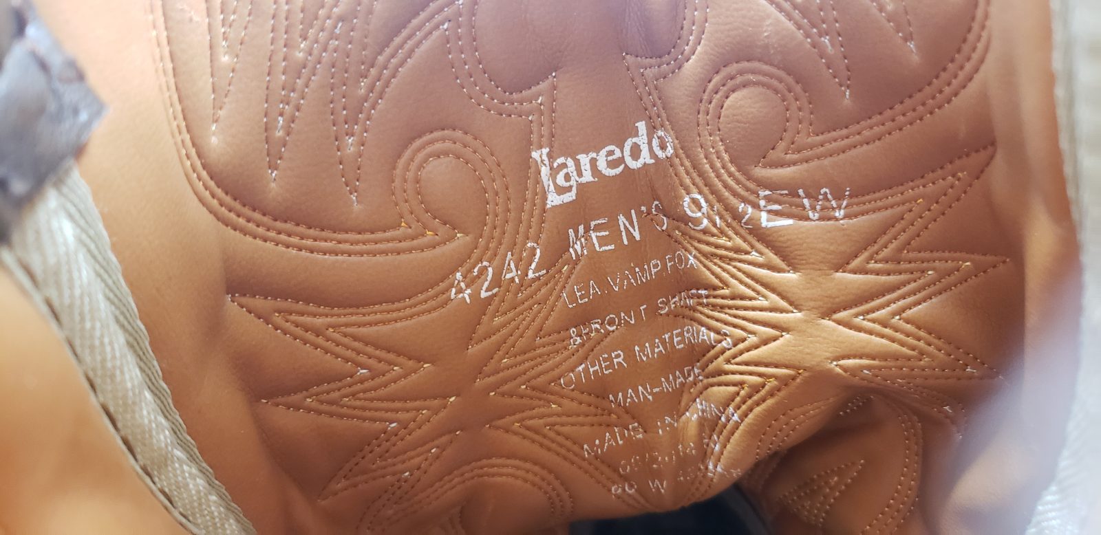 Laredo 4242 Brown Cowboy Western Work Boots Oil Chemical Resistant Men