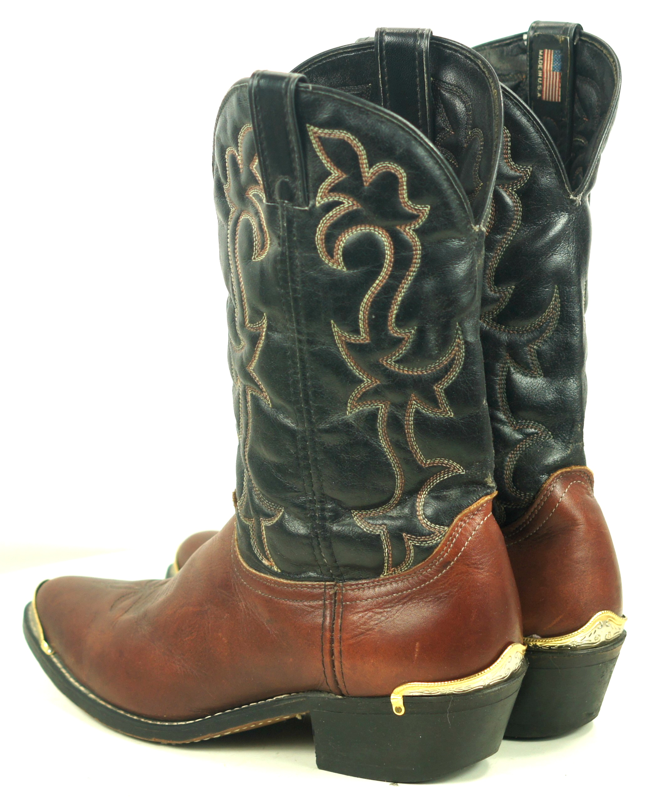 mens cowboy boots dark brown