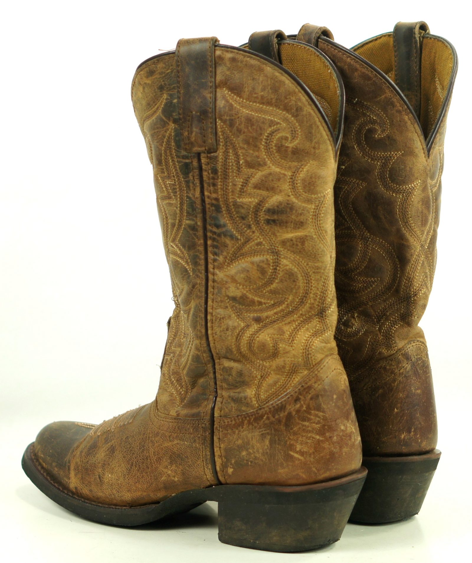 Laredo Maddie Distressed Brown Leather Cowboy Western Boots 51112 Women