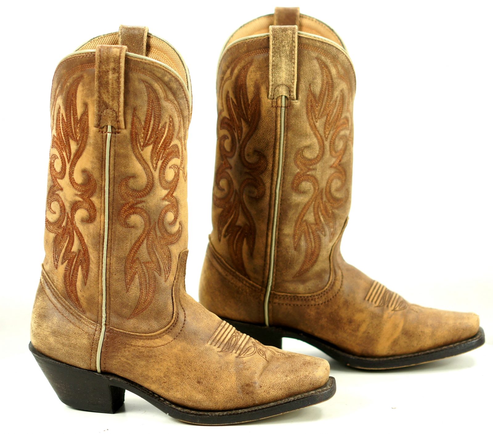 Laredo Maricopa Distressed Brown Leather Cowboy Western Boots 51041 Women