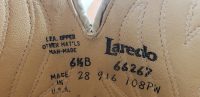 Laredo Tall Caramel Brown Leather Western Cowboy Boots Hi Heel US Made Women