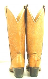 Laredo Tall Caramel Brown Leather Western Cowboy Boots Hi Heel US Made Women