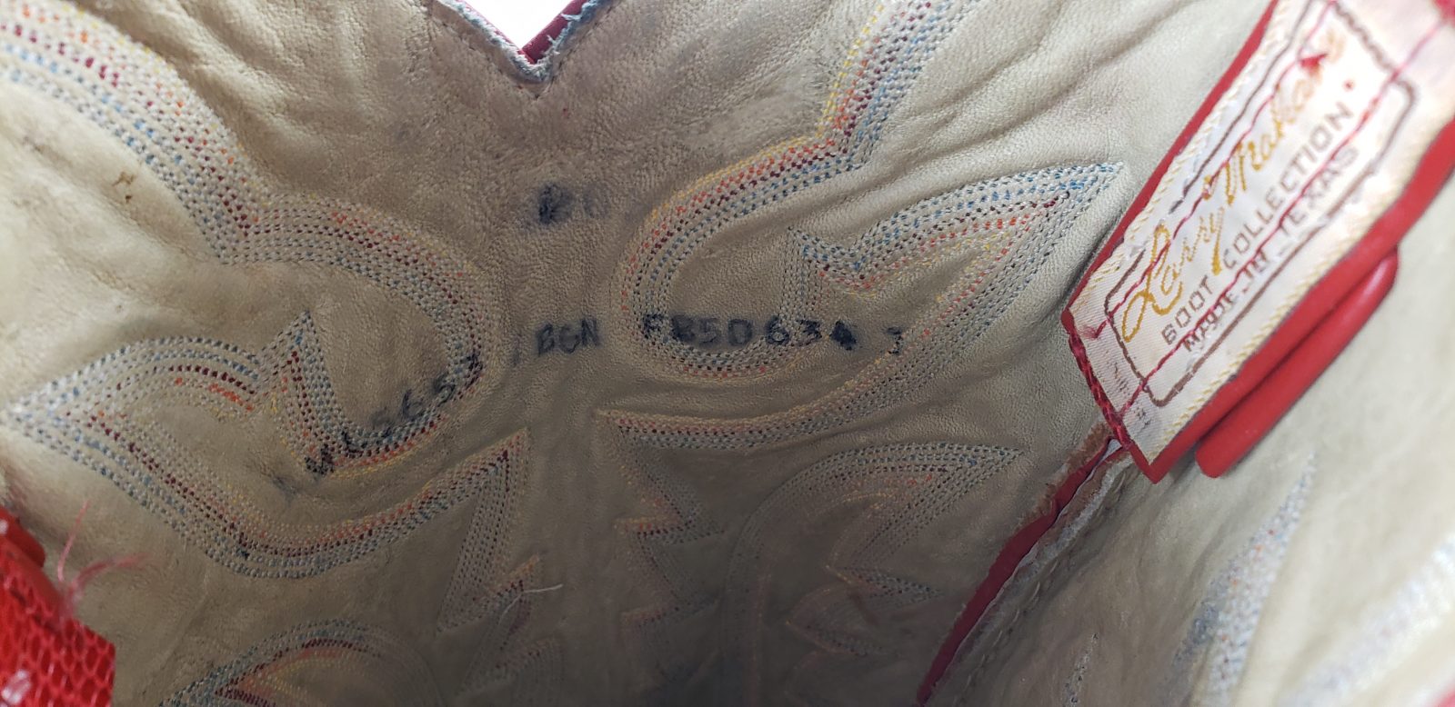 Larry Mahan Lipstick Red Tall Knee Hi Cowboy Boots Vintage US Made Women