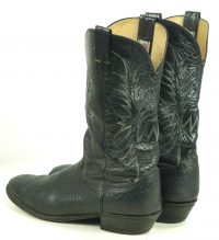 Nocona Black Leather Western Cowboy Boots Vintage 1990 US Made Men