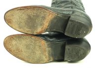 Nocona Black Leather Western Cowboy Boots Vintage 1990 US Made Men