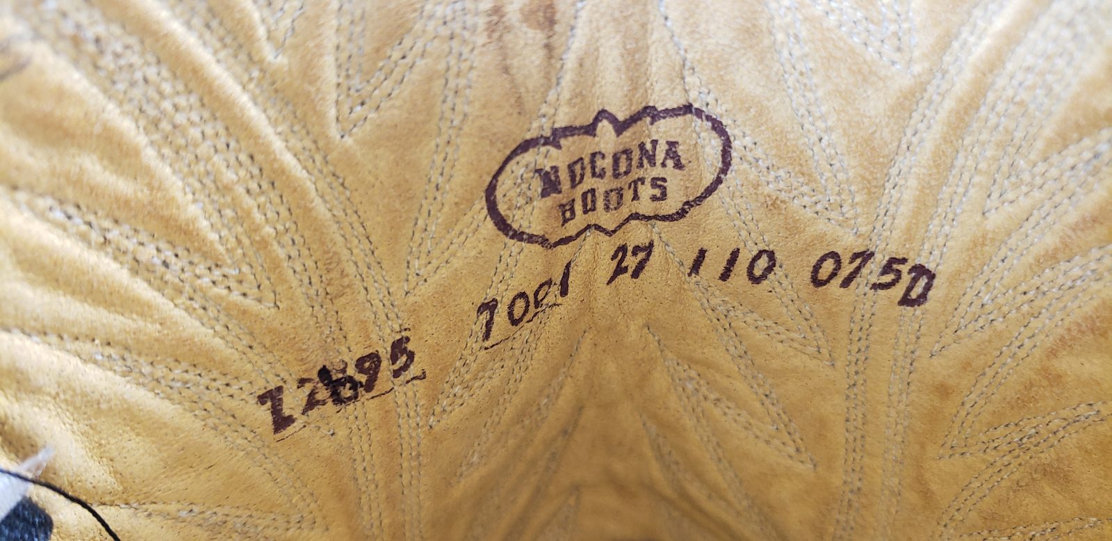 Nocona Black Leather Western Cowboy Boots Vintage USA Made Snip Toe Men