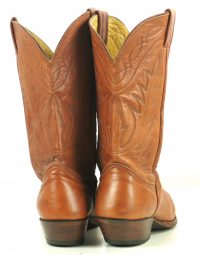 Nocona Pumpkin Brown Leather Cowboy Western Boots Vintage US Made Women