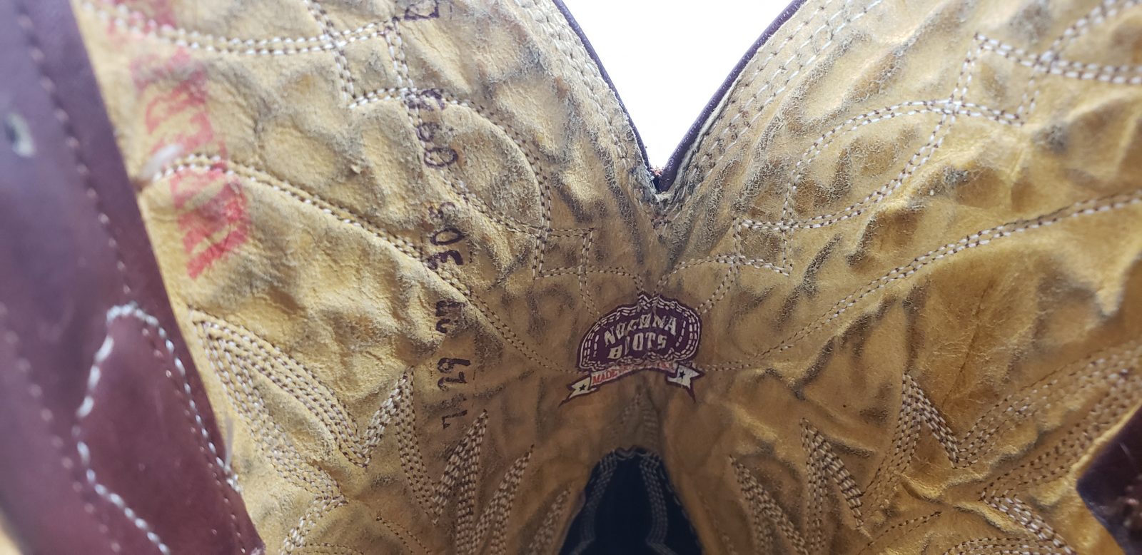 Nocona Pumpkin Brown Leather Cowboy Western Boots Vintage US Made Women