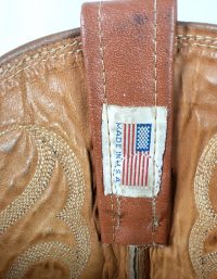 Nocona Western Cowboy Boots Two Tone Brown Leather Vintage US Made (10)