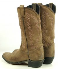 Old West Brown Tan Leather Cowboy Western Boots SCL7014 India Women