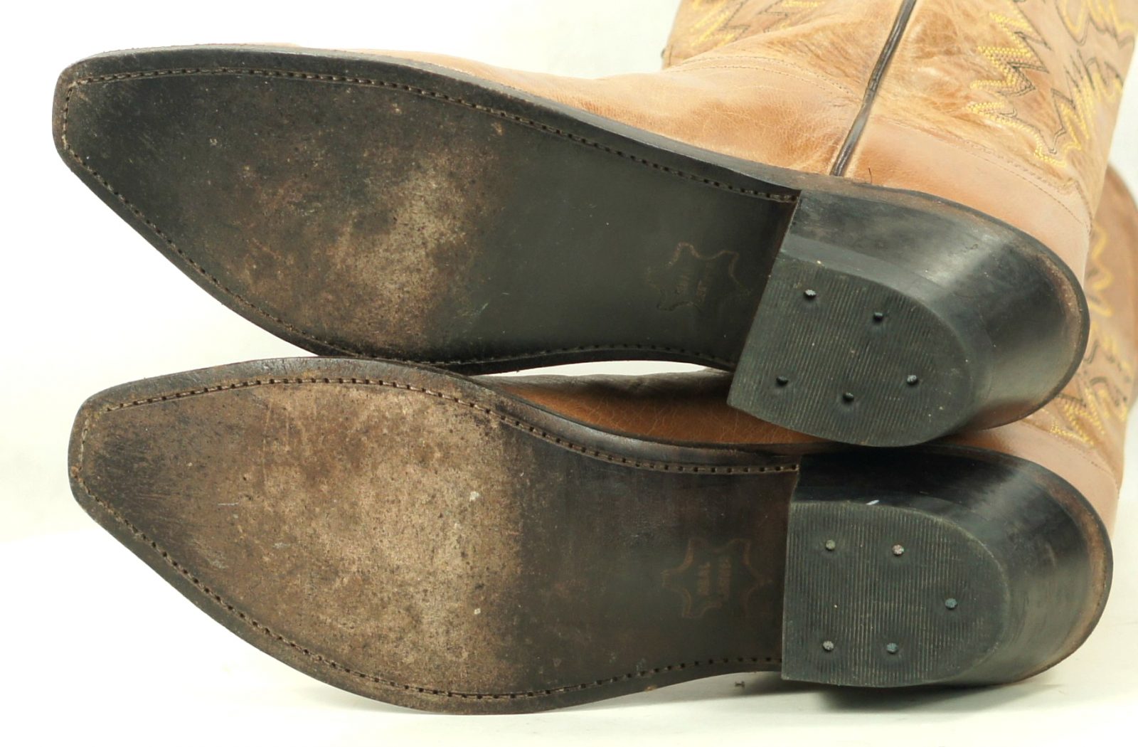 Old West Marbled Honey Brown Leather Cowboy Western Boots LF1529 Women