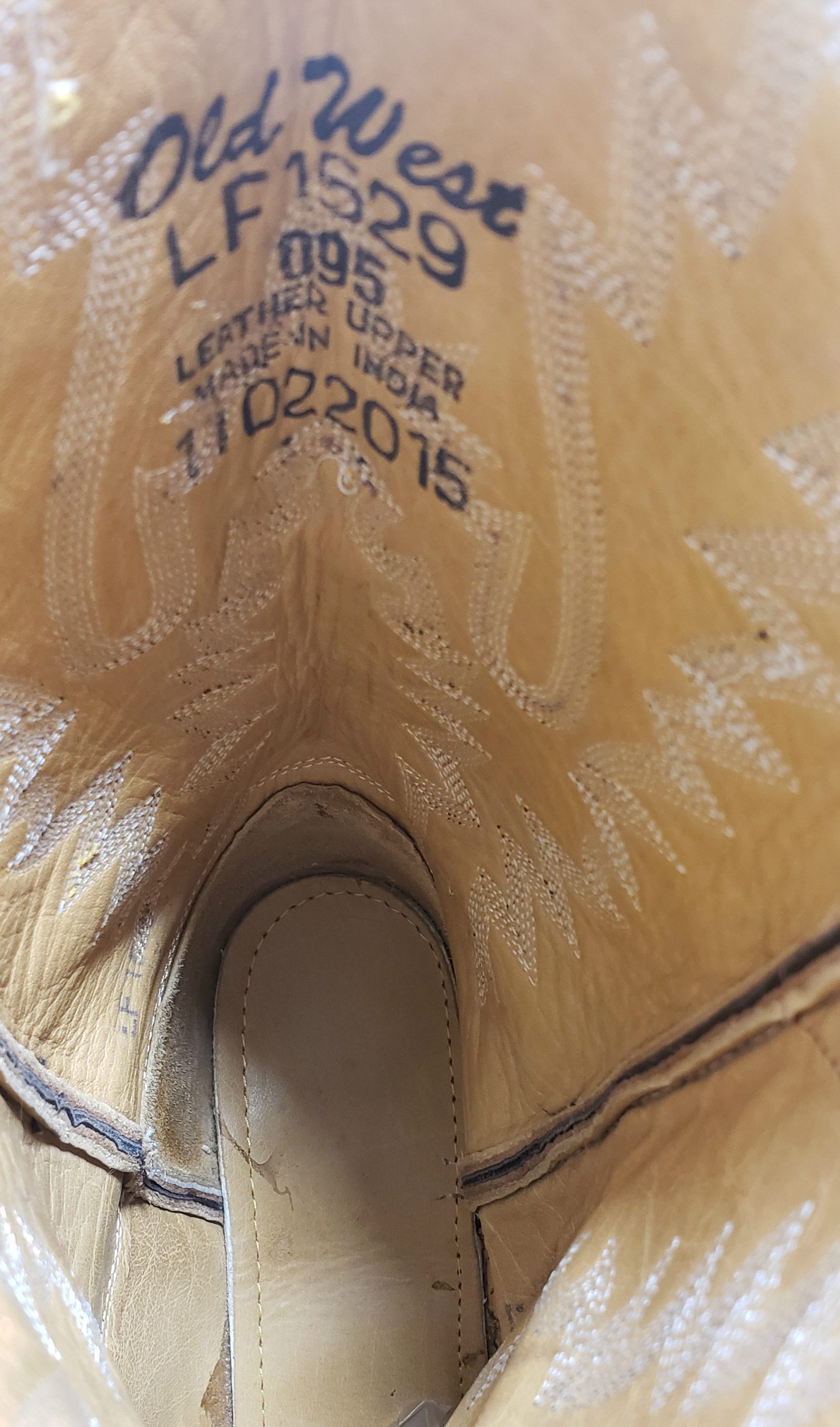 Old West Marbled Honey Brown Leather Cowboy Western Boots LF1529 Women