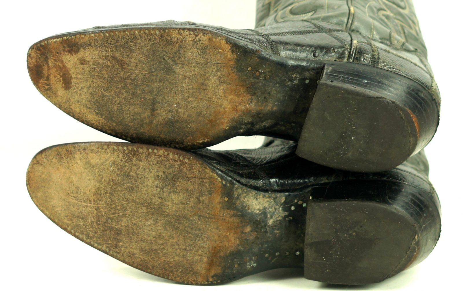 Panhandle Slim Full Quill Ostrich Patchwork Two Tone Cowboy Boots Men