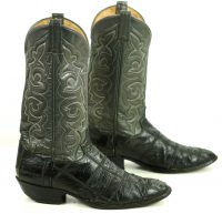 Panhandle Slim Full Quill Ostrich Patchwork Two Tone Cowboy Boots Men