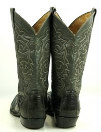 Panhandle Slim Full Quill Ostrich Patchwork Two Tone Cowboy Boots Men