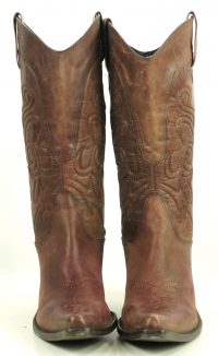 Penny Loves Kenny Hi Noon Tall Distressed Brown Snip Toe Cowboy Boots Women