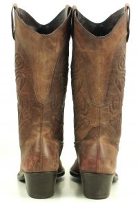 Penny Loves Kenny Hi Noon Tall Distressed Brown Snip Toe Cowboy Boots Women