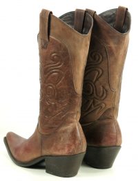 Penny Loves Kenny Hi Noon Tall Distressed Brown Snip Toe Cowboy Boots Women