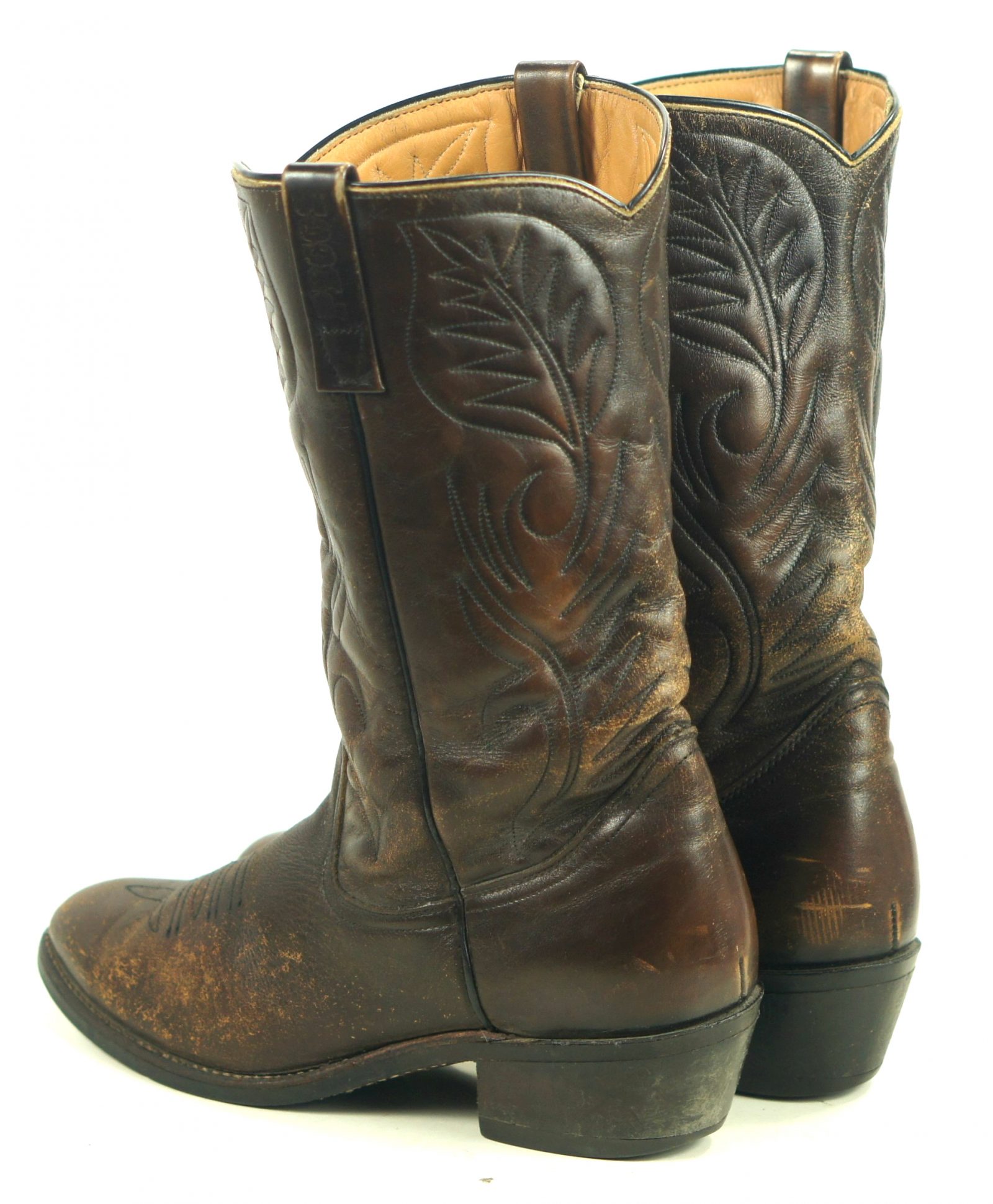 Red Wing Pecos Brown Rockabilly Cowboy Work Boots Vintage US Union Made Mens (4)