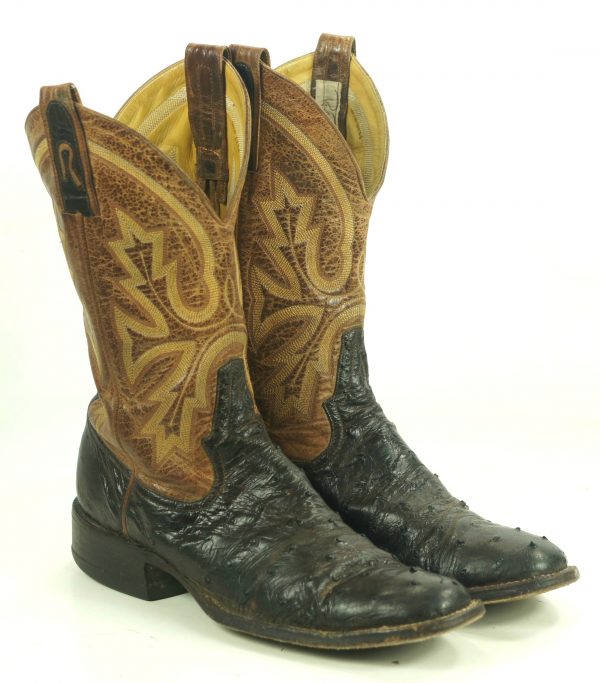 Rod Patrick Full Quill Ostrich Custom Cowboy Boots 10 Row Stitch Men