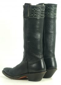 Stewart Handmade Tall Stovepipe Riding Cowboy Boots Vintage 70s Women