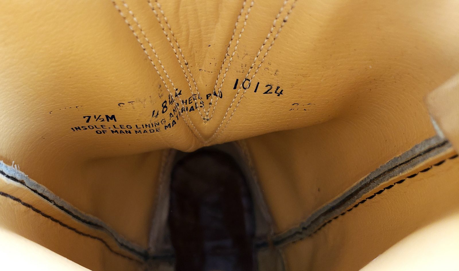 Texas Boot Co Tan Cowboy Western Boots Vintage US Made Oil Resistant Women