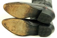 Tony Lama Black Cherry Leather Western Cowboy Boots Vintage White Label Men (10)