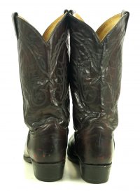 Tony Lama Black Cherry Leather Western Cowboy Boots Vintage White Label Men (6)