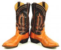 Tony Lama Cowboy Boots Vintage US El Paso TX Made 10 Row Rainbow Stitch Men