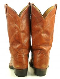 Tony Lama Marbled Caramel Leather Cowboy Boots Vintage US Made Men