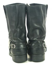 Xelement Black Leather Harness Biker Motorcycle Boots Eagle Straps Men