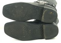Xelement Black Leather Harness Biker Motorcycle Boots Eagle Straps Men