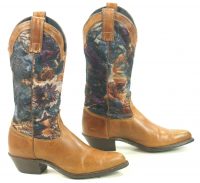 Zodiac Floral Tapestry Cowboy Western Boho Boots Vintage US Made Women