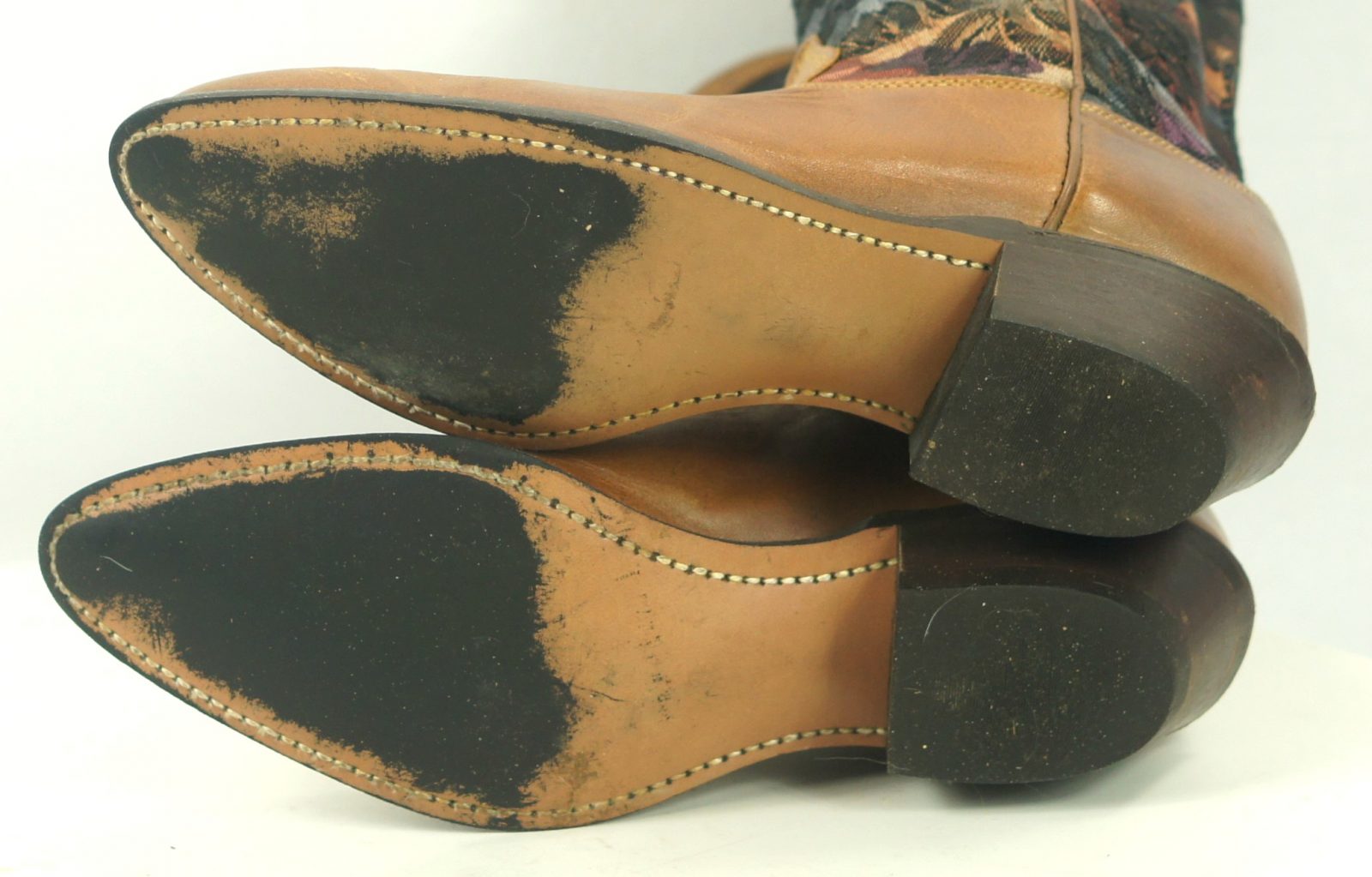 Zodiac Floral Tapestry Cowboy Western Boho Boots Vintage US Made Women