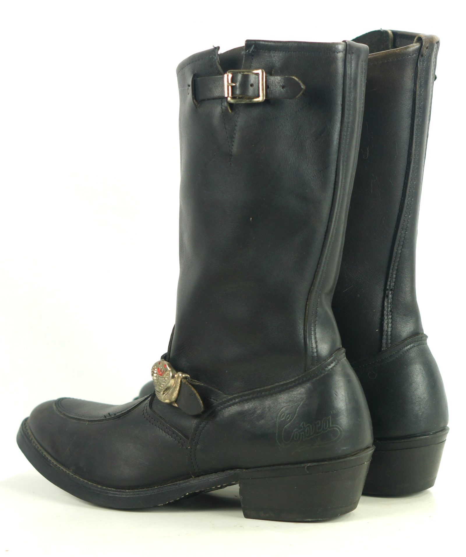 alker Cobra Biker Motorcycle Engineer Harness Boots Vintage US Made Men