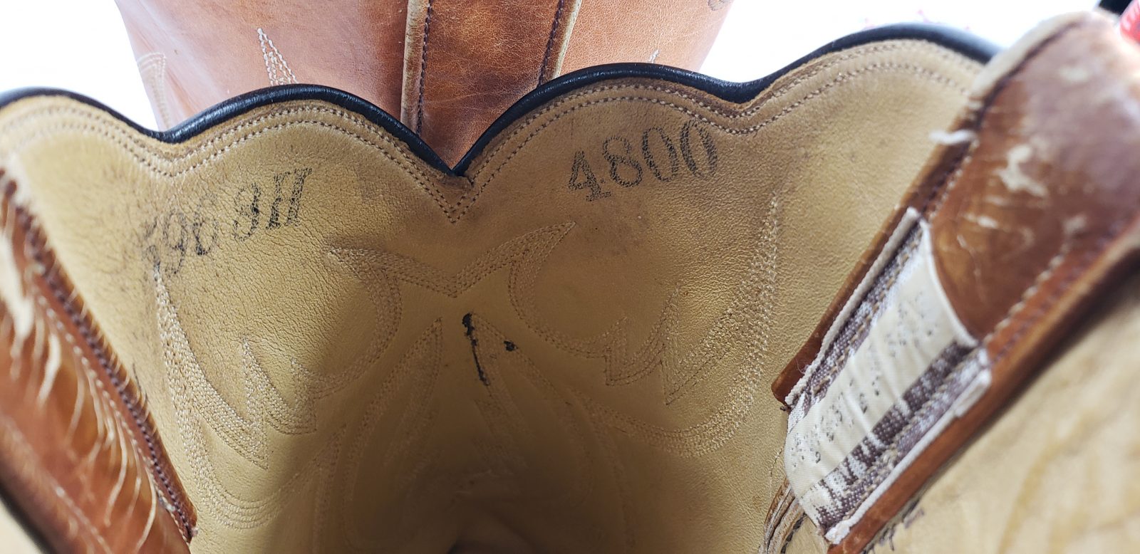 Rios Of Mercedes Orange Brown Exotic Western Cowboy Boots Vintage 70s Men