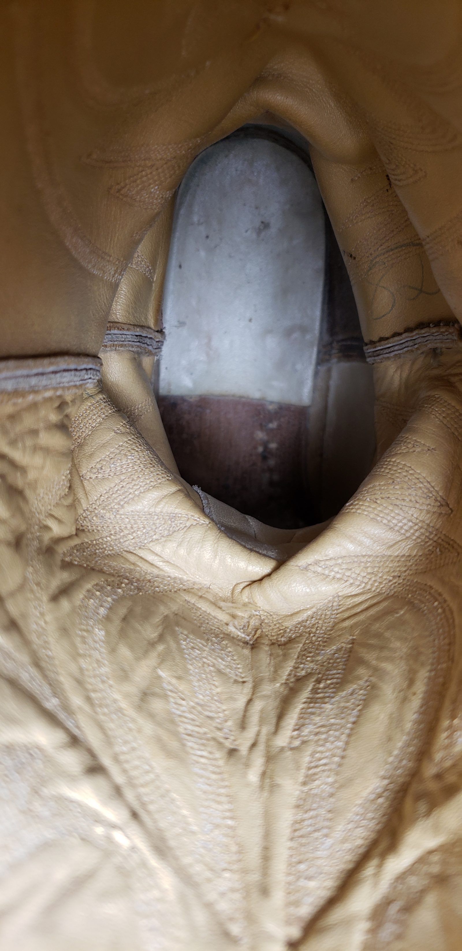 Rios Of Mercedes Orange Brown Exotic Western Cowboy Boots Vintage 70s Men