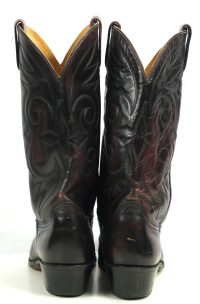 Acme Lush Burgundy Leather Western Cowboy Boots Vintage US Made Men