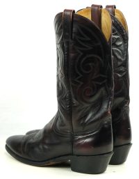 Acme Lush Burgundy Leather Western Cowboy Boots Vintage US Made Men