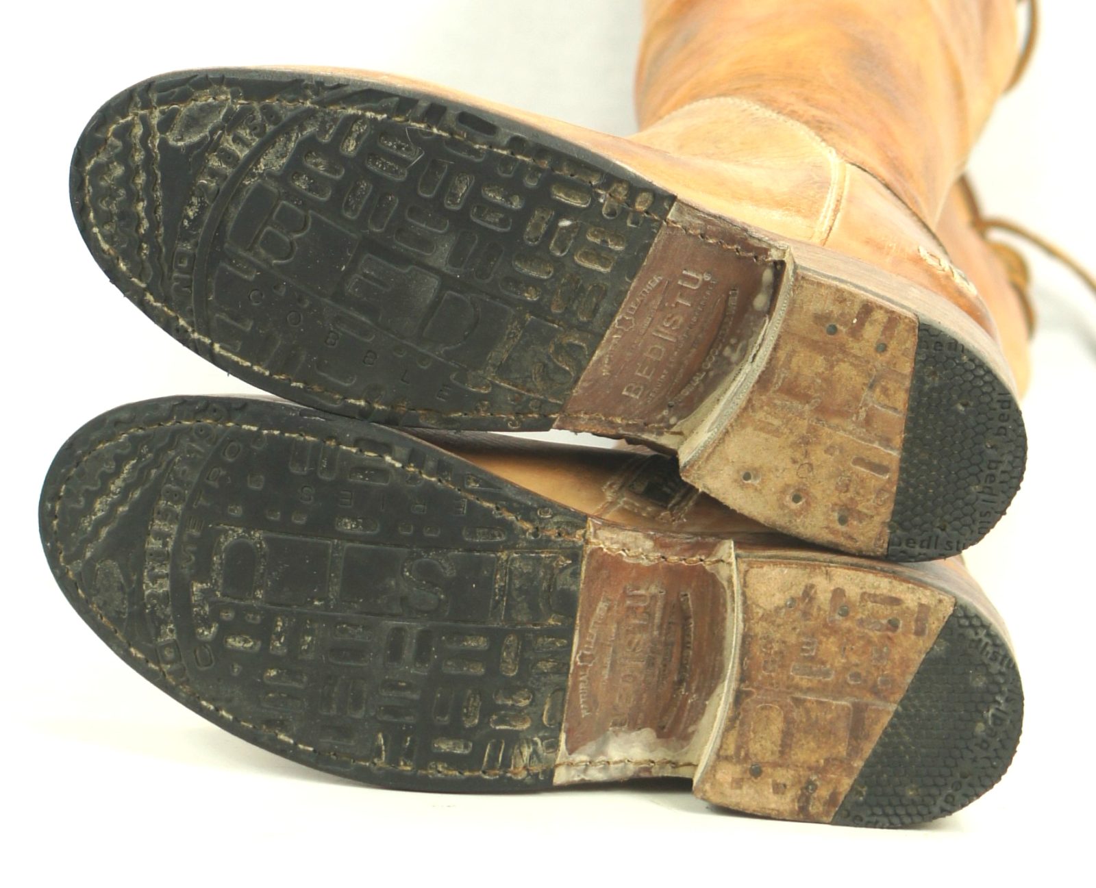 Bed Stu Manchester II 18-Inch Distressed Brown Leather Benchmade Boots Women