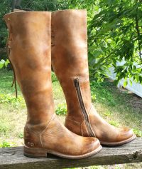 Bed Stu Manchester II 18-Inch Distressed Brown Leather Benchmade Boots Women