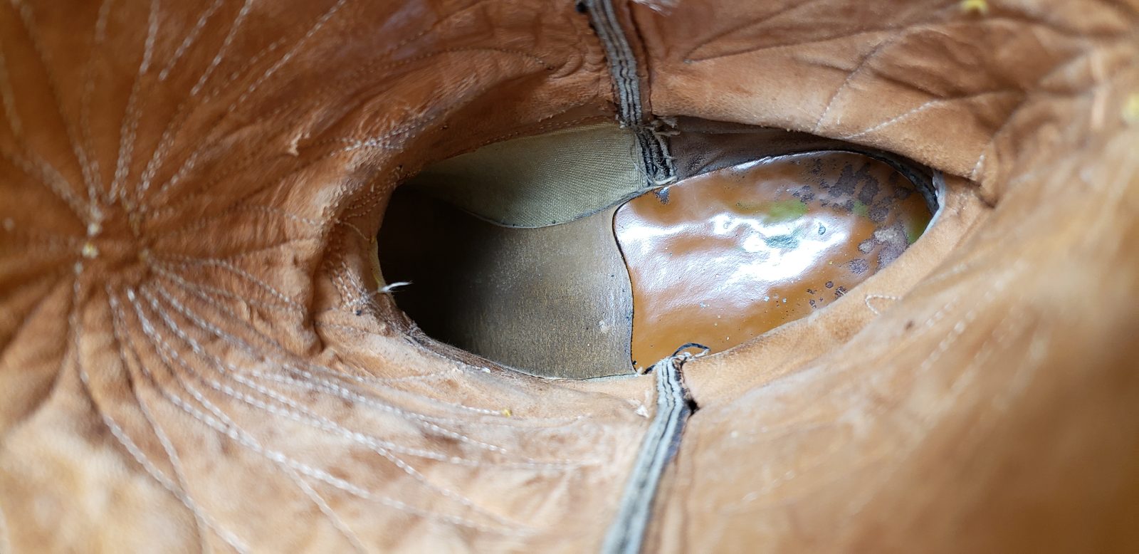 Dodge City Black Leather Cowboy Boots Inlay Gold Sunburst Vintage 50s 60s Men