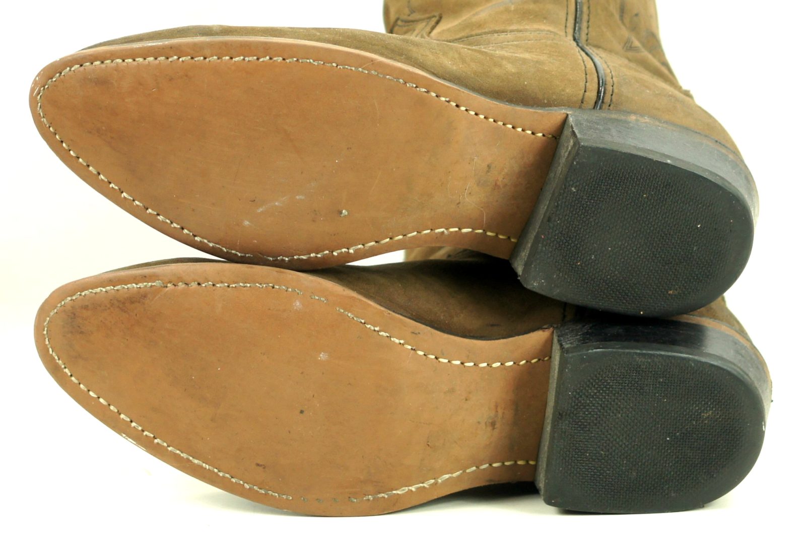 Durango Distressed Brown Leather Cowboy Eagle Boots Vintage US Made Men