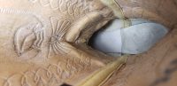 Durango Distressed Brown Leather Cowboy Eagle Boots Vintage US Made Men