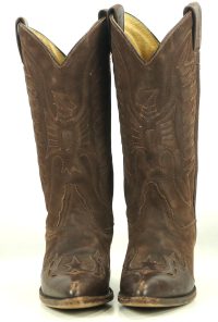 Durango Shade Old West Chocolate Brown Suede Cowboy Wingtip Boots Eagles Women