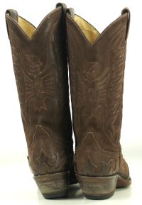 Durango Shade Old West Chocolate Brown Suede Cowboy Wingtip Boots Eagles Women
